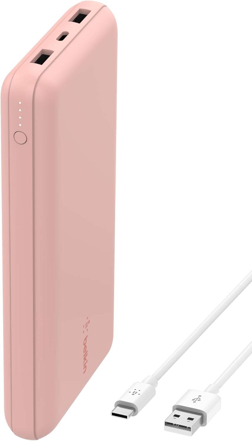 BoostCharge Powerbank mit Ladekabel, 1 Packung / Roségold