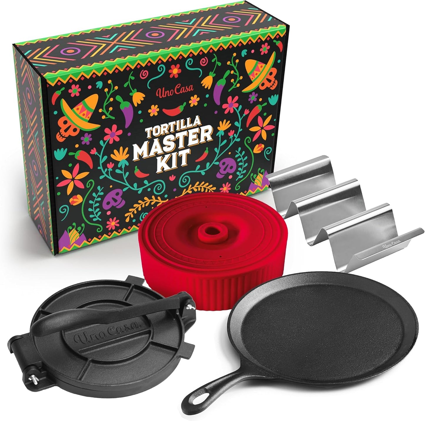 Tortilla-Presse Master Kit mit Pfanne und Zubehör, Master Kit