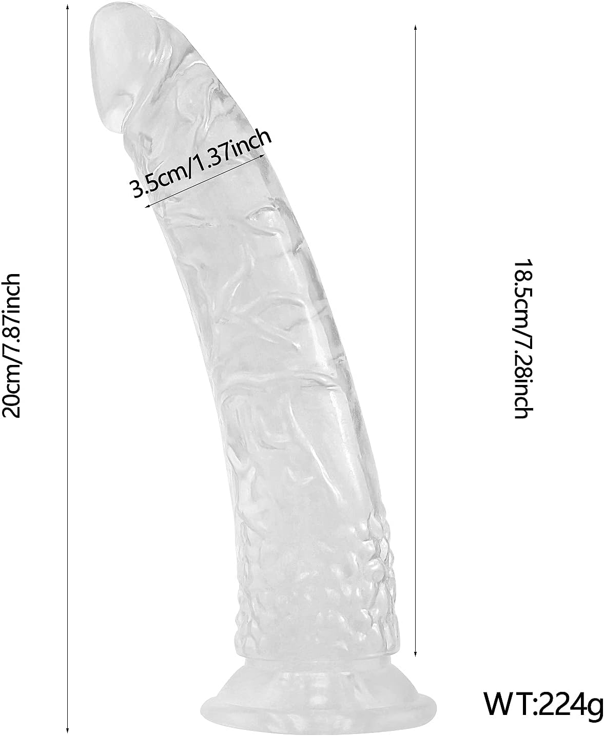 Verstellbarer Doppelseitiger Strap-on mit Saugnapf, Black