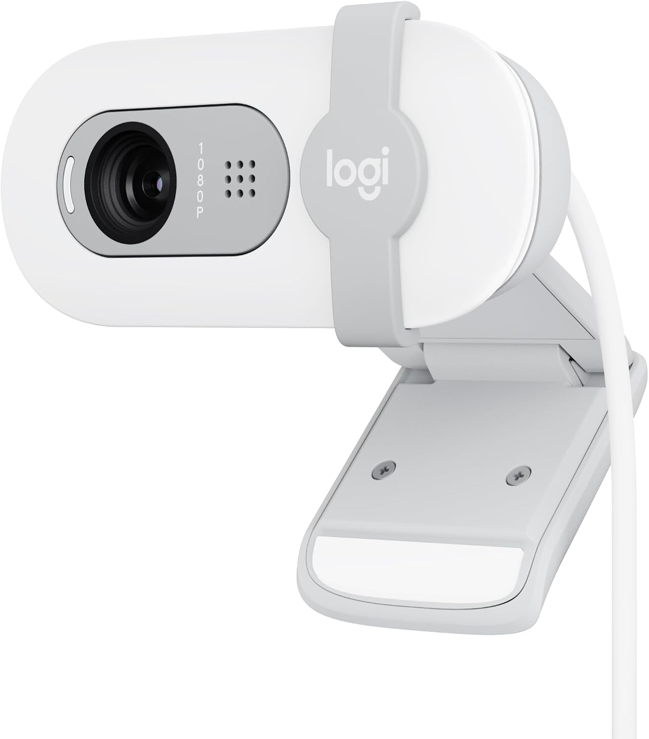 Brio 100 Full HD-Webcam mit Mikrofon und Abdeckblende, Weiß Brio 100