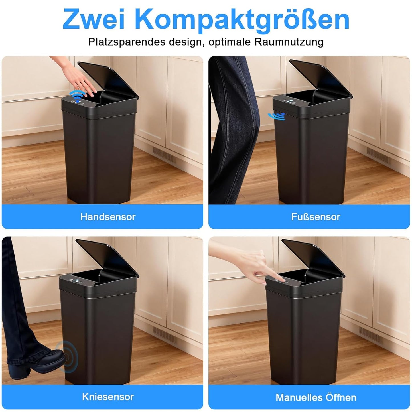 2er-Set Automatische Sensor-Mülleimer