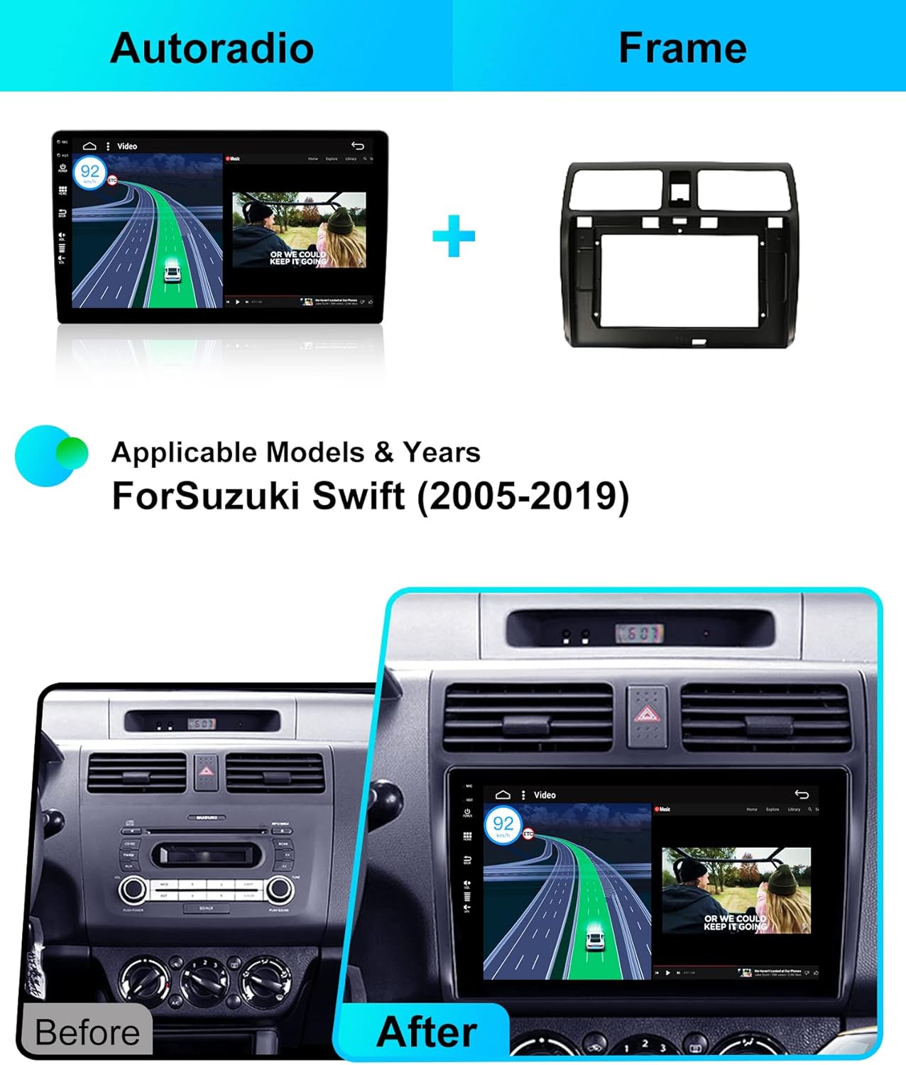 Android 10 Autoradio für Suzuki Swift (2005-2016)