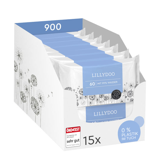 15er-Pack Baby-Feuchttücher, 60 stück (15er Pack)