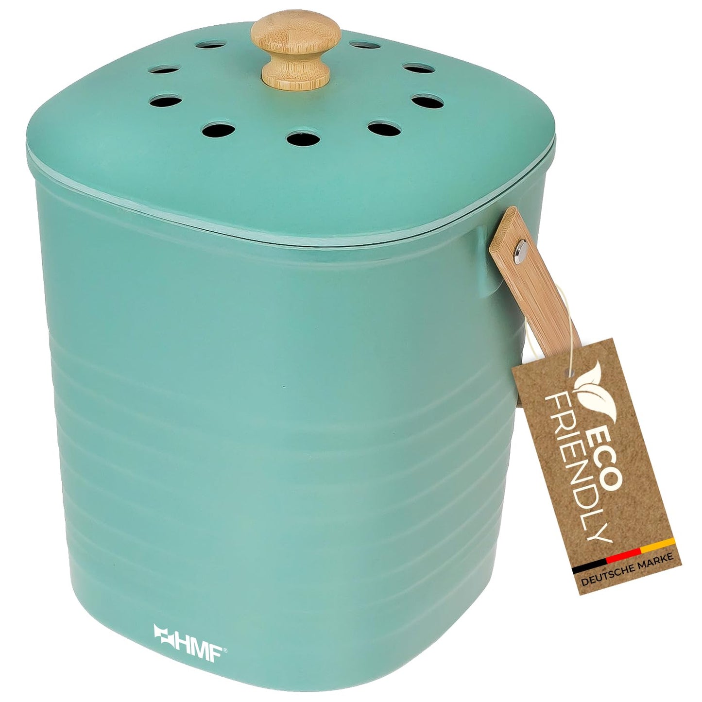 Geruchsdichter Komposteimer mit Deckel, 3 Liter, Grün 3 L