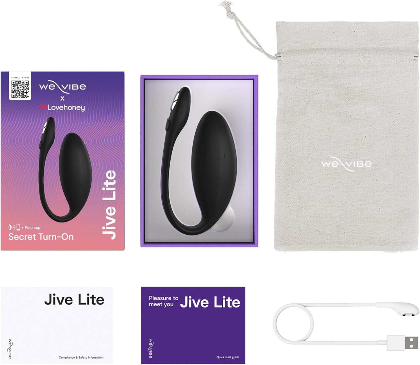 Jive Lite G-Punkt Vibrator mit App-Steuerung, Schwarz