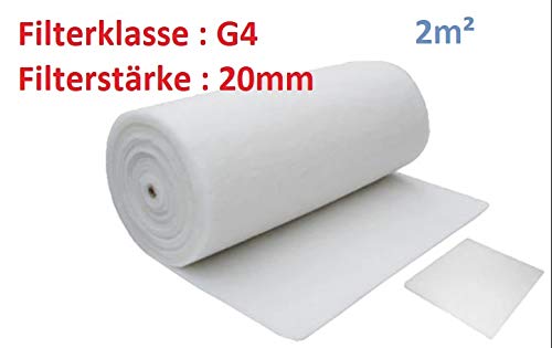 Filtermatte für Lüftungsanlagen G4 (1x2m), G4 1x2 m (2m²)