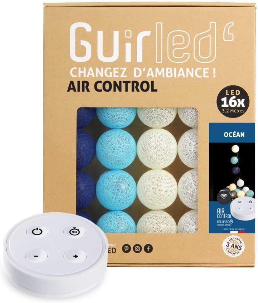 LED Baumwollkugeln, Blau Grau, 1.6 m