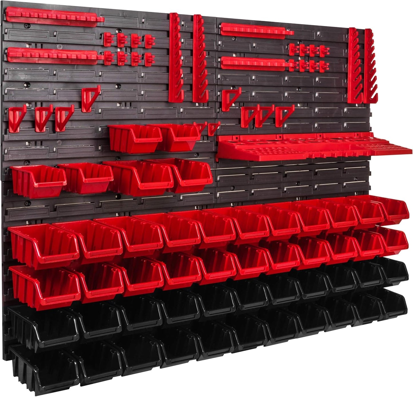 Werkstattregal mit Stapelboxen und Werkzeughalterungen, Itbnn600x4-u2001-mix32