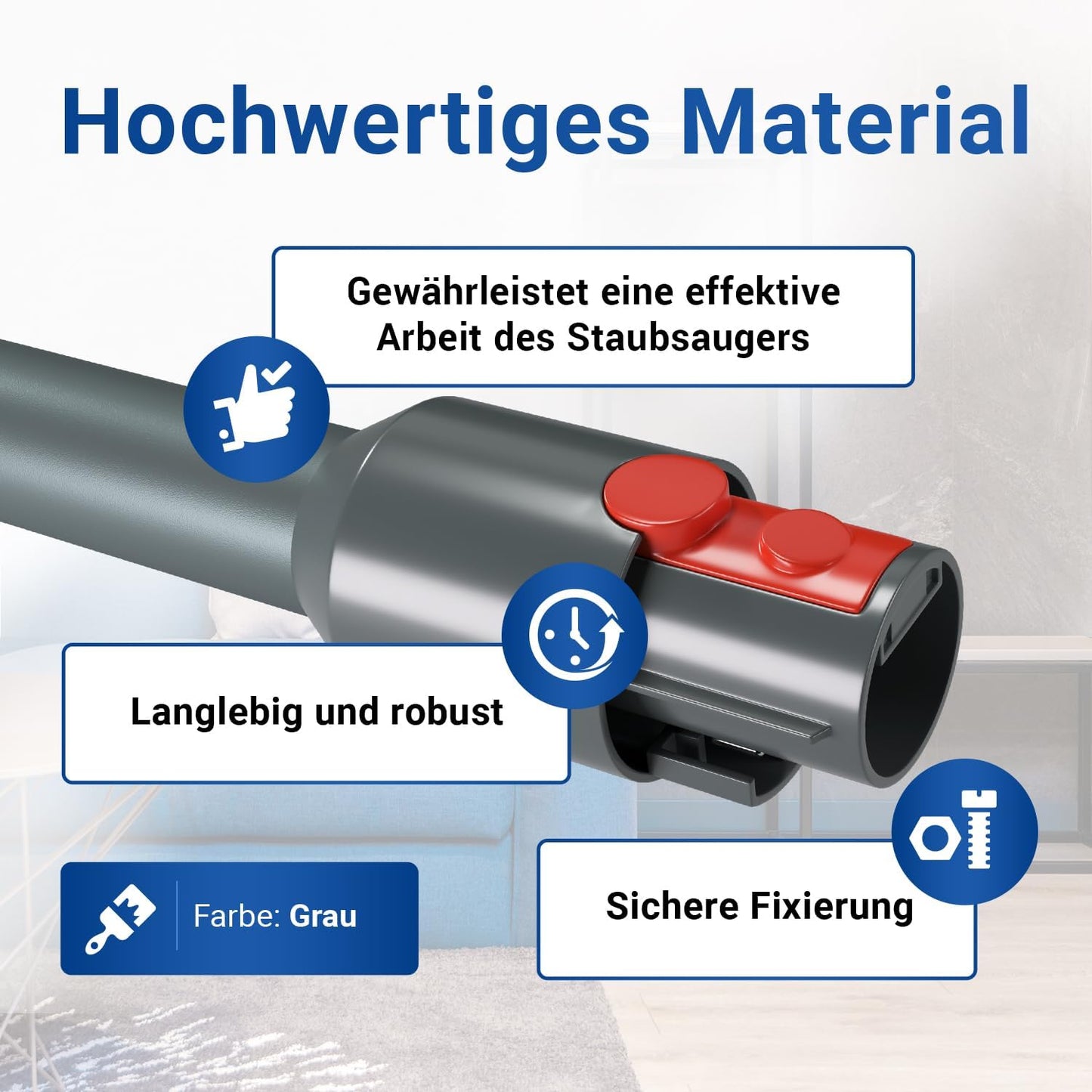 Ersatz-Saugrohr für Dyson, Grau