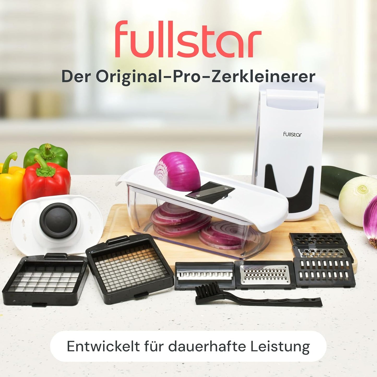 Gemüseschneider & Mandoline, Weiss 8-in-1