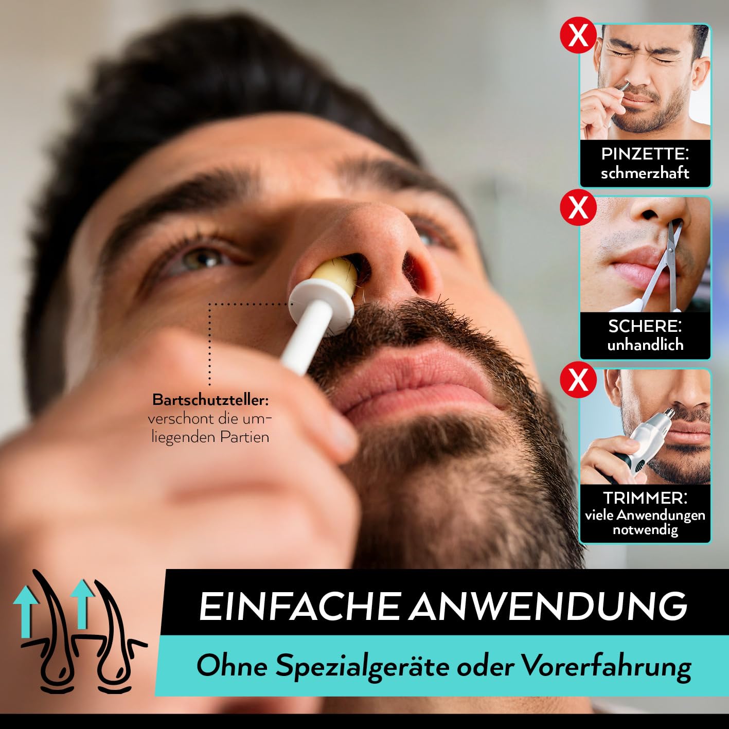 24 Stück Wachs-Sticks zur Nasen- & Ohrenhaarentfernung, 12 stück (2er Pack)