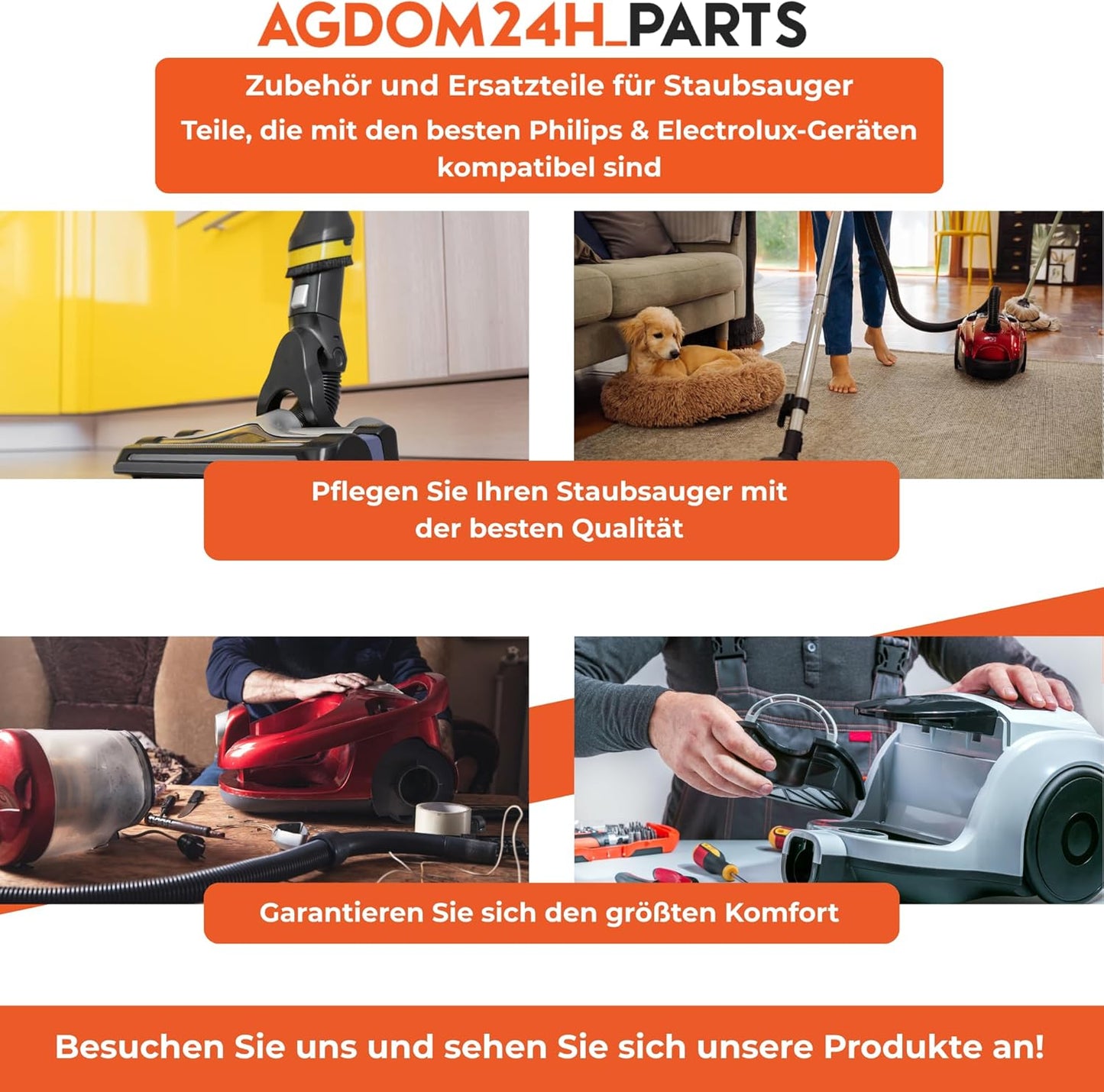 Staubsaugerrohr für Serie 8000 Aqua Plus