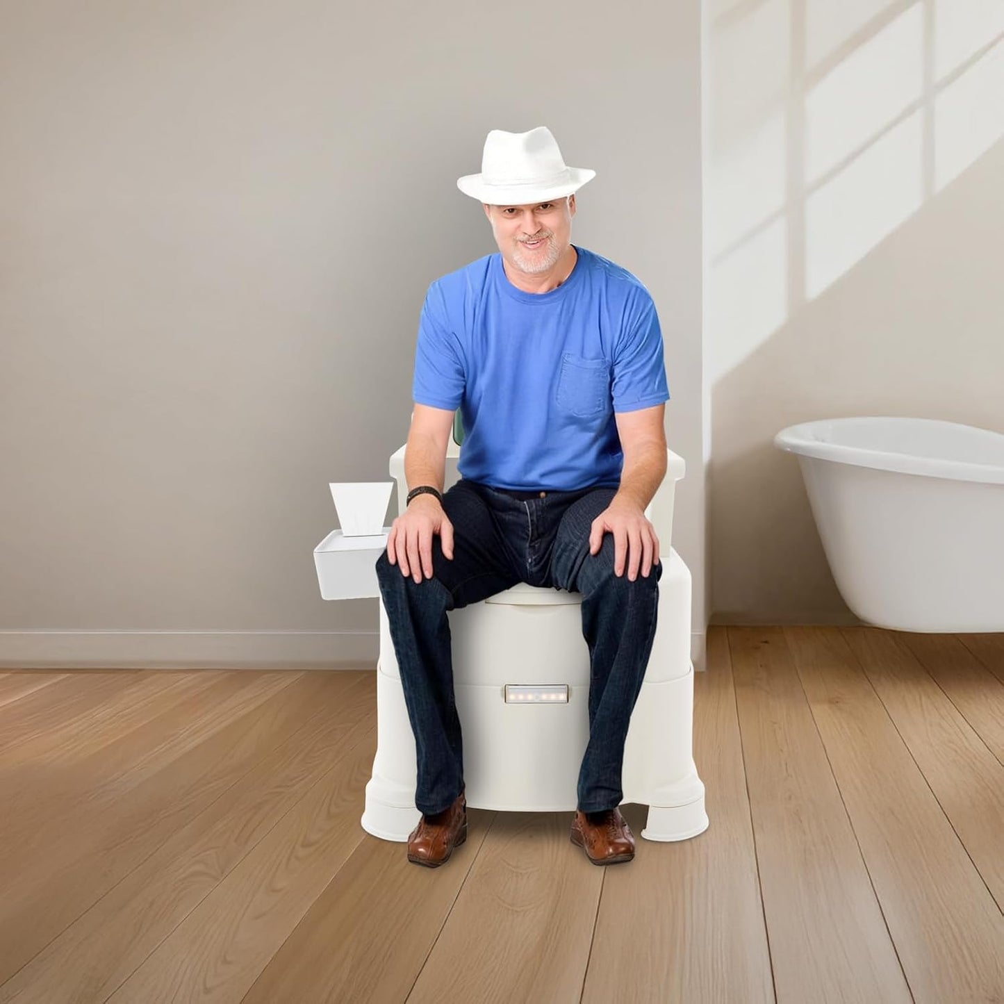 Mobiler Toilettenstuhl für Senioren