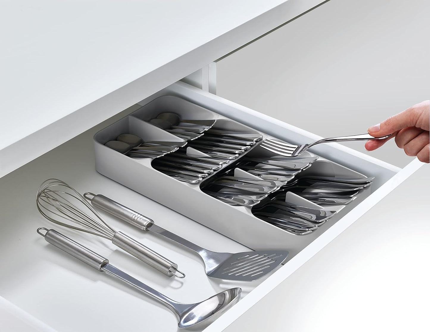Besteckschubladen-Organizer, Cutlery Organiser Gross Grau