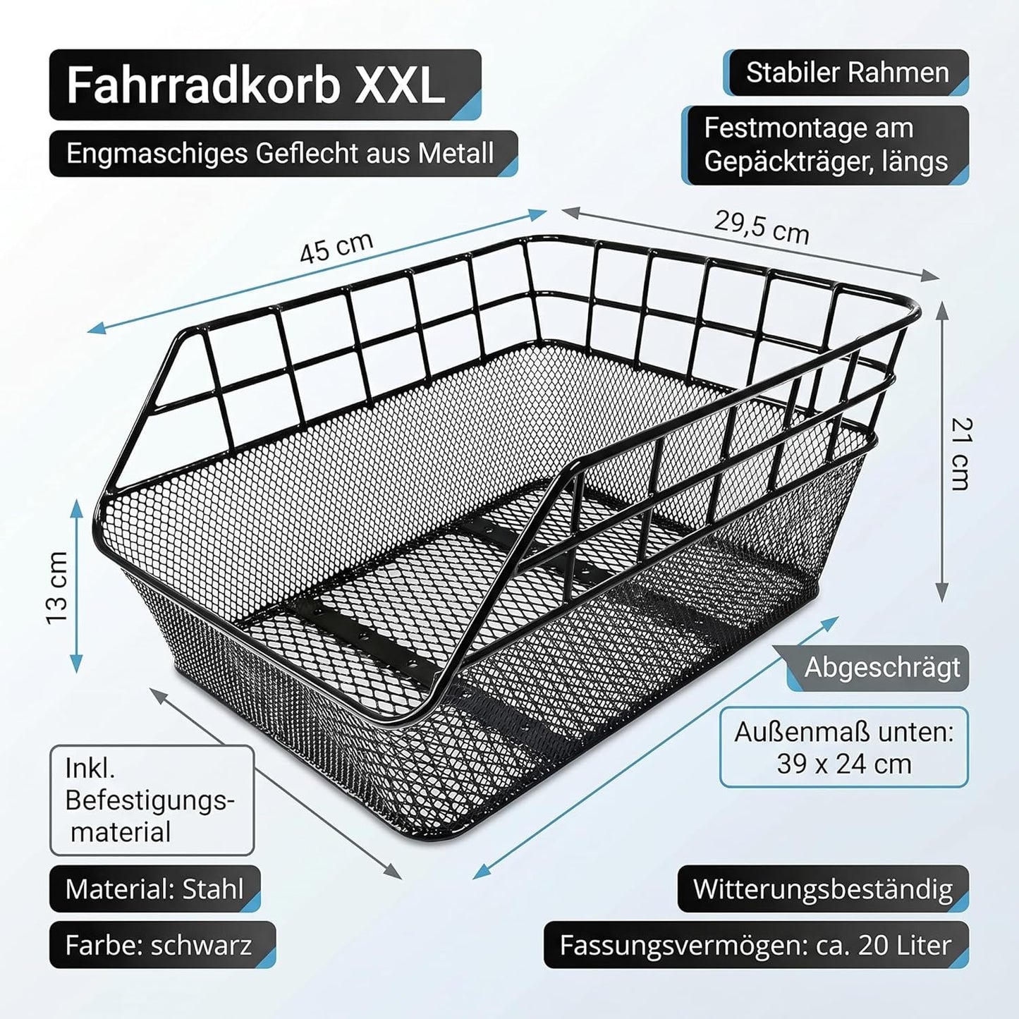 XXL-Velokorb für Gepäckträger