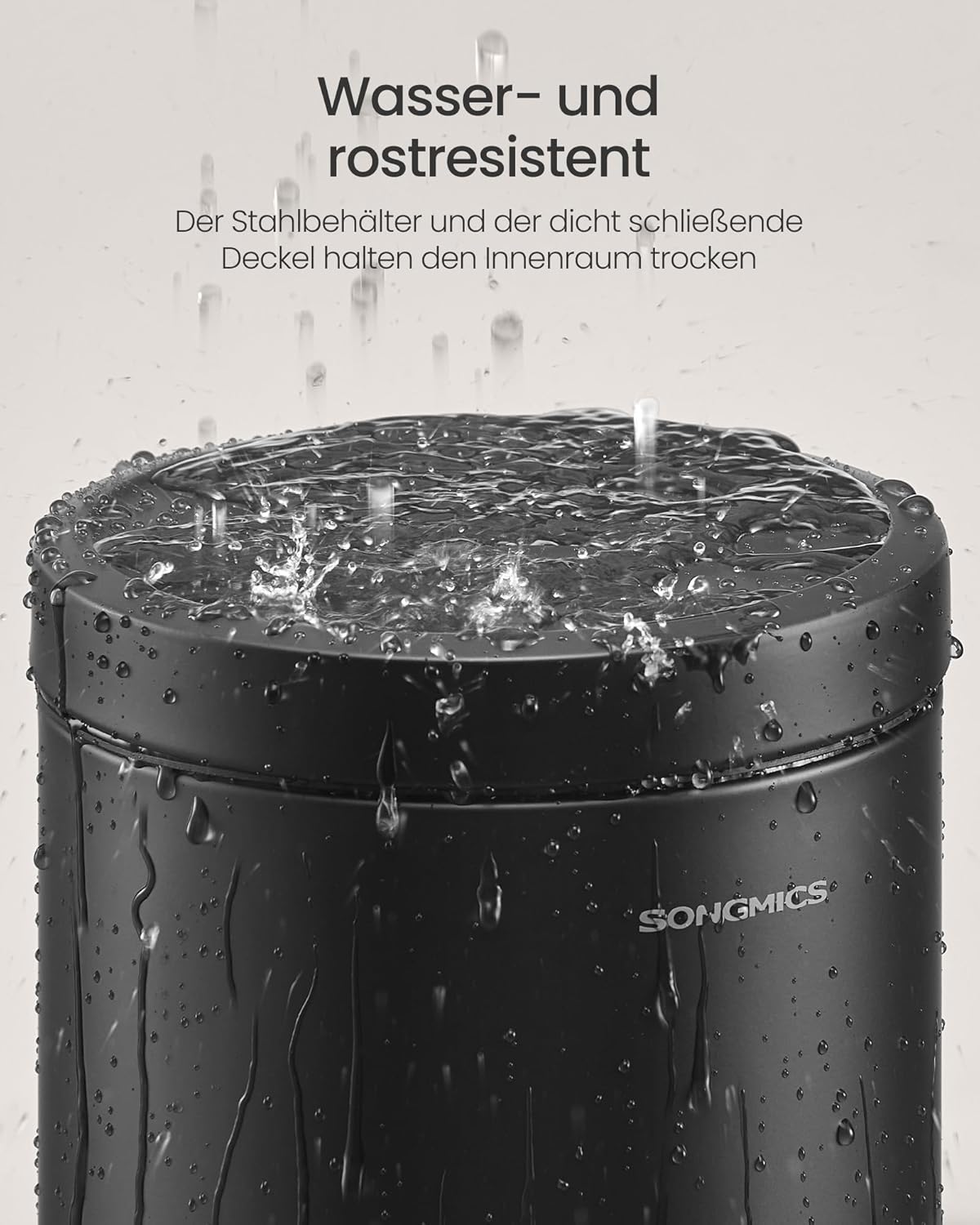 Kosmetikeimer mit Softclose-Deckel LTB016BZ02, tintenschwarz 6 L