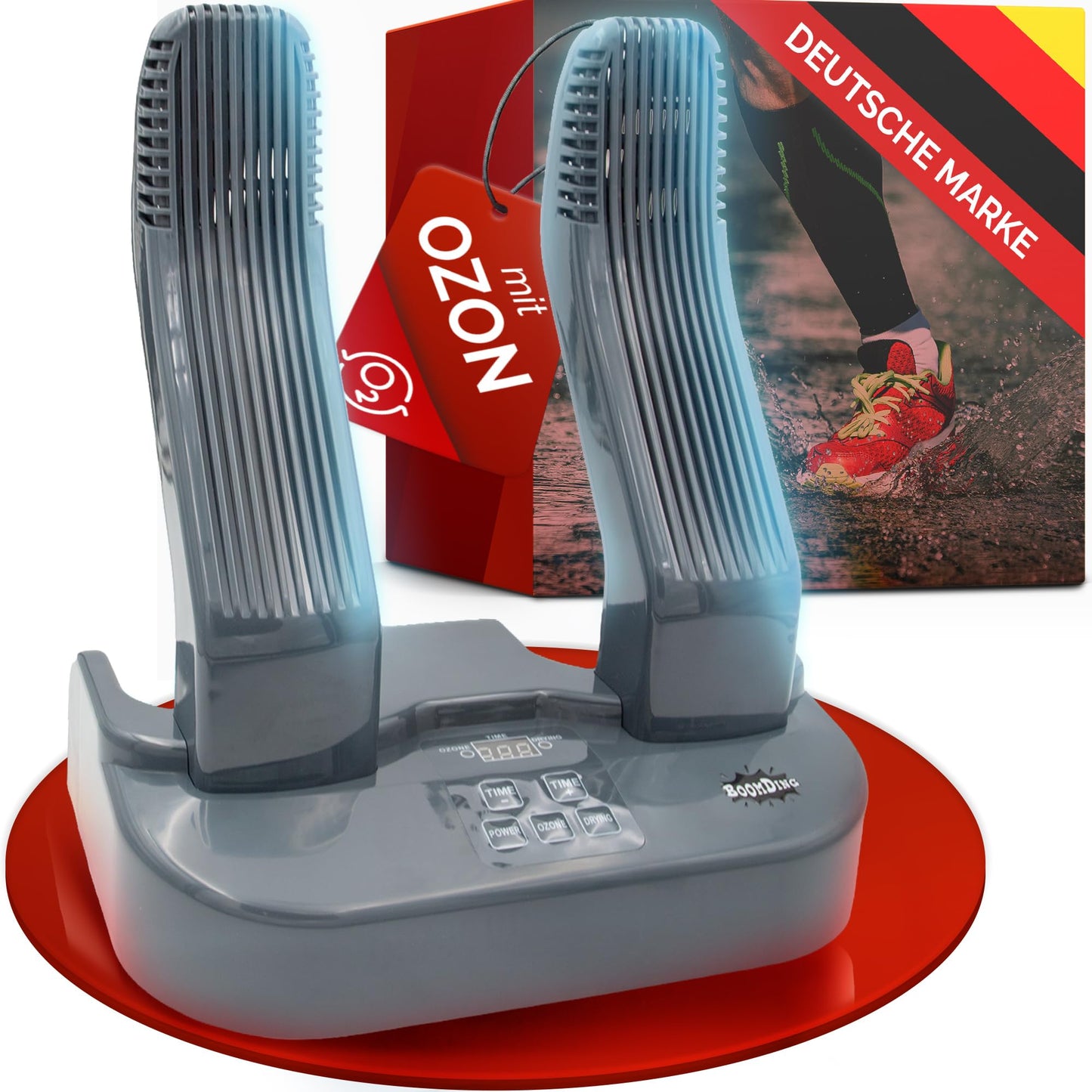 Elektrischer Schuhtrockner & Schuhwärmer für Ski- und Winterschuhe, grau