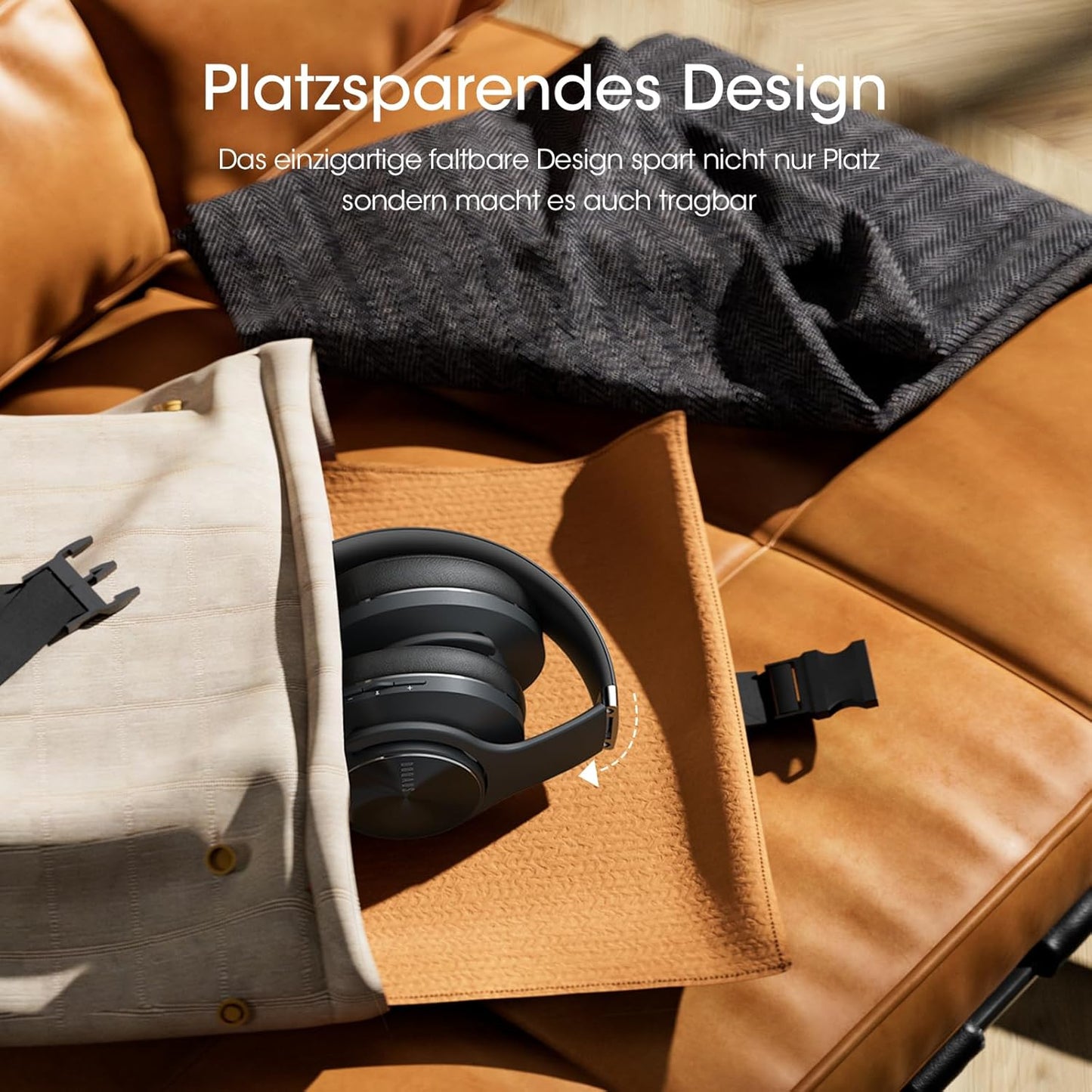 Bluetooth Over-Ear Kopfhörer mit 3 EQ-Modi, Schwarz
