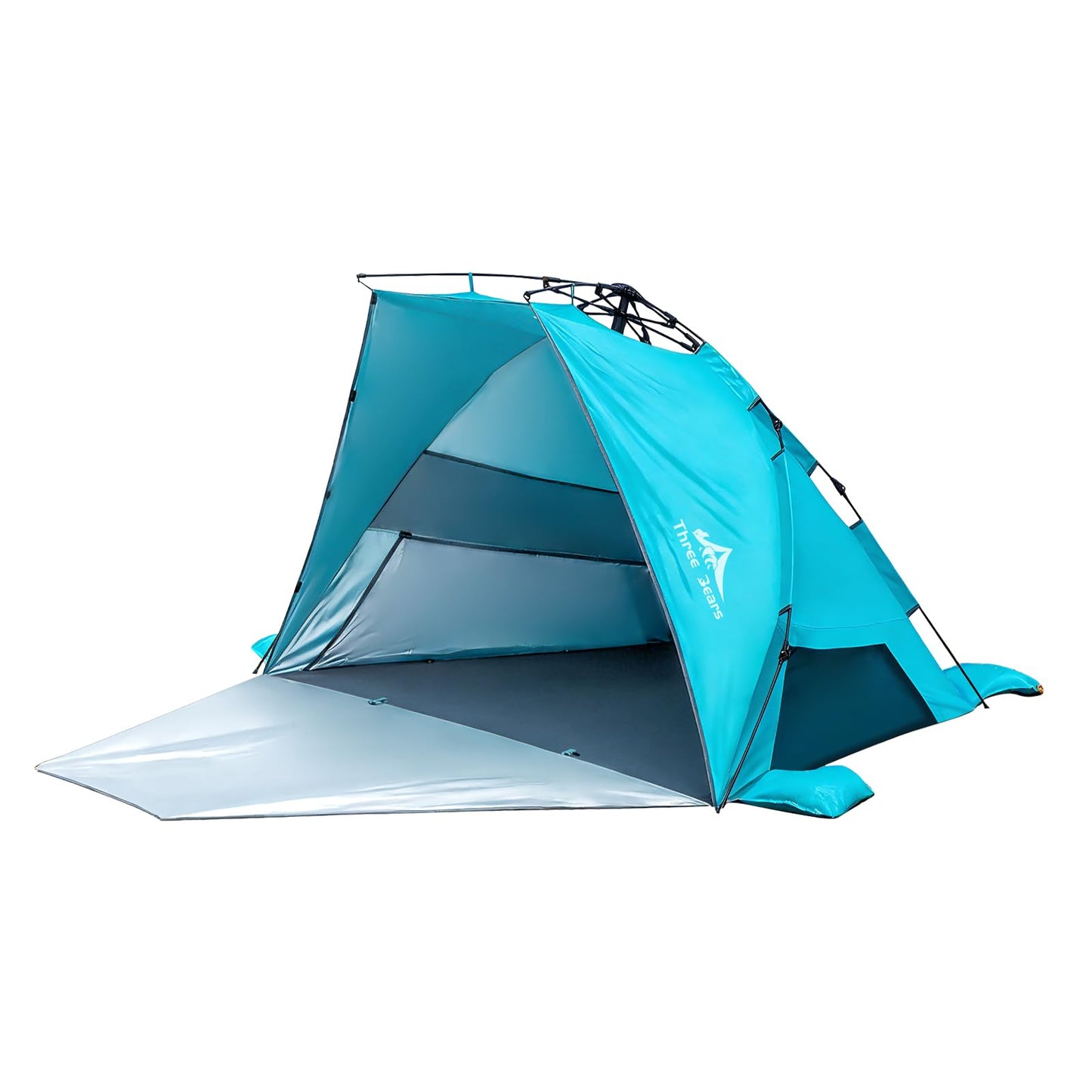 Pop-Up-Strandzelt UV-Schutz LSF 50+ für 3-4 Personen, Blau