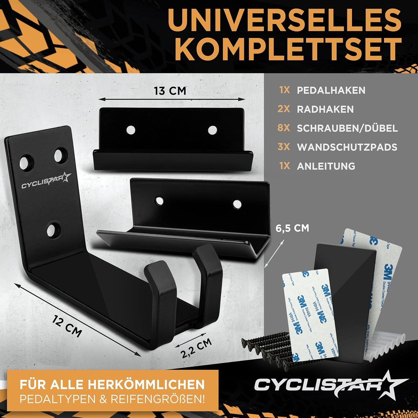 Fahrrad Wandhalterung bis 40kg für MTB & E-Bike