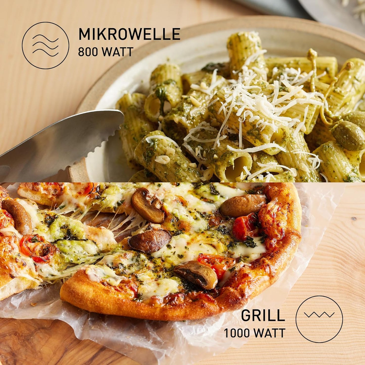 Grill-Mikrowelle NN-GM22QBEPG mit Glasplatte & Timer, Mit Grill Compact Schwarz