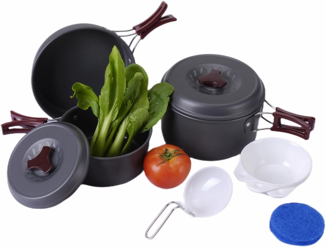 Camping Kochgeschirr Set, 3 Personen ohne Wasserkessel