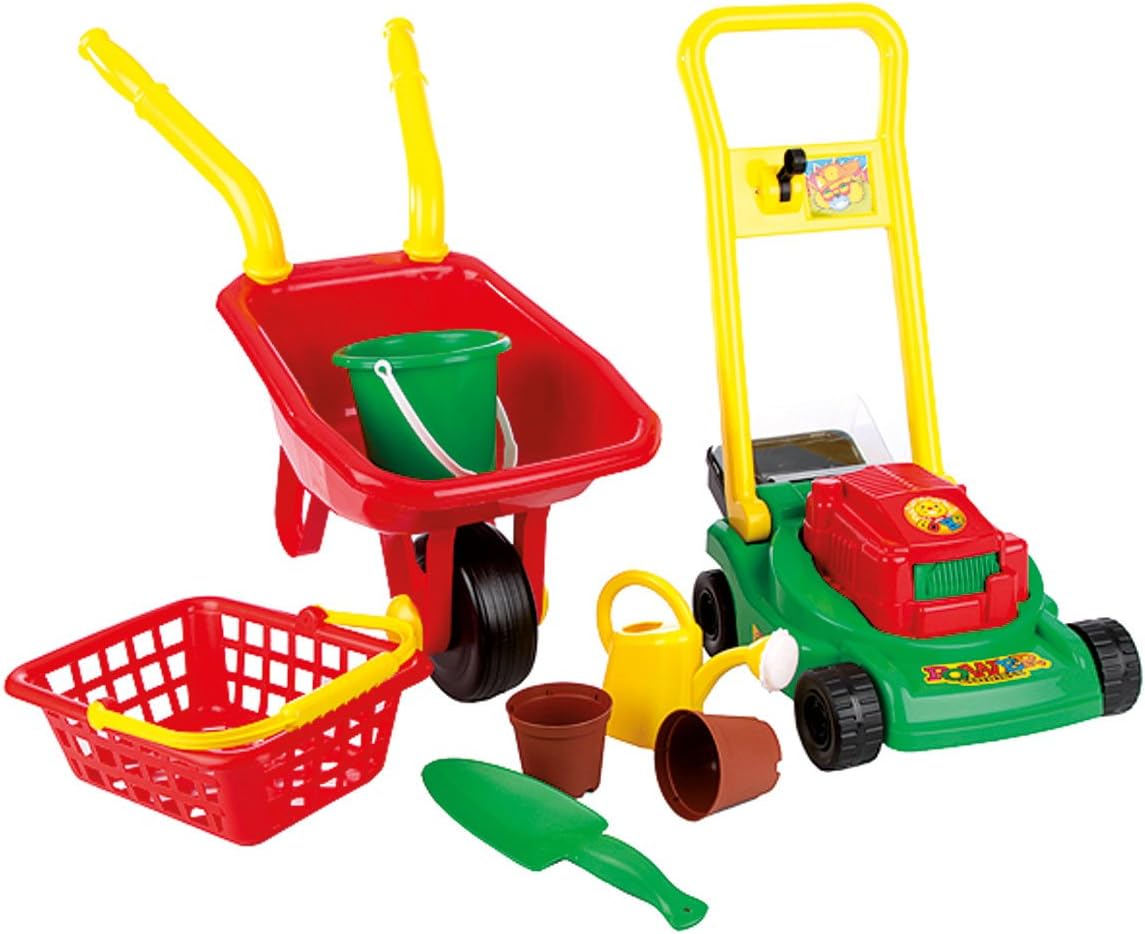 Rasenmäher mit Schubkarre Gartenspielzeug-Set