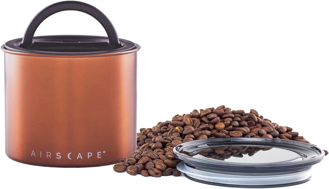 Kaffeedose mit luftdichtem Deckel, Kupfer Small
