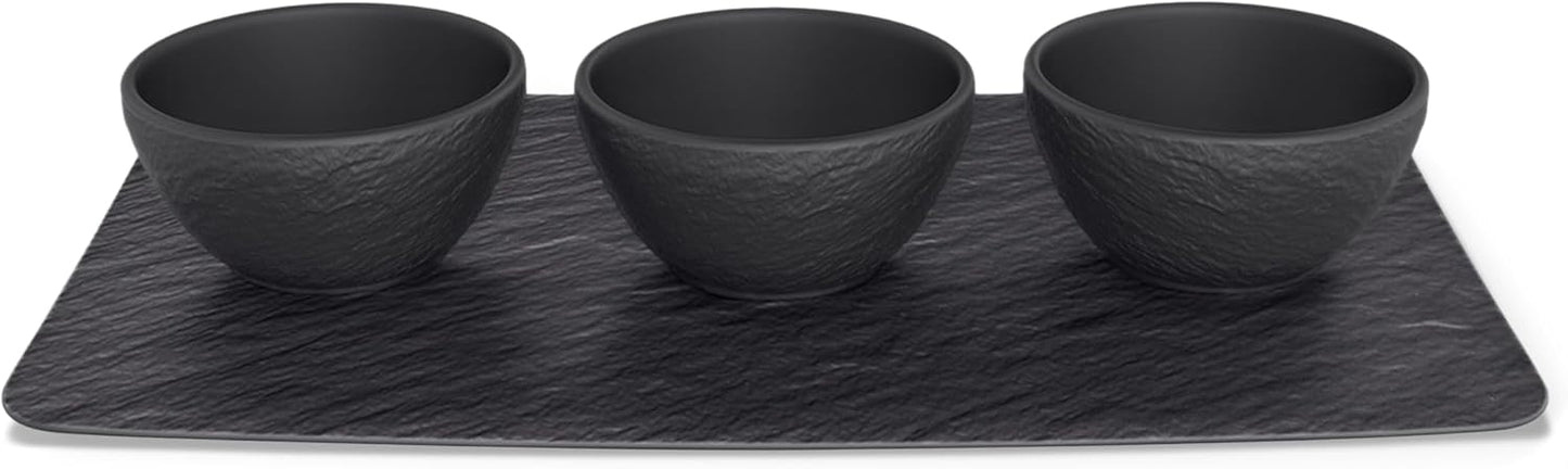 4-teiliges Dipschälchen-Set Manufacture Rock, Dippschälchen Set Für 1 Person Schwarz