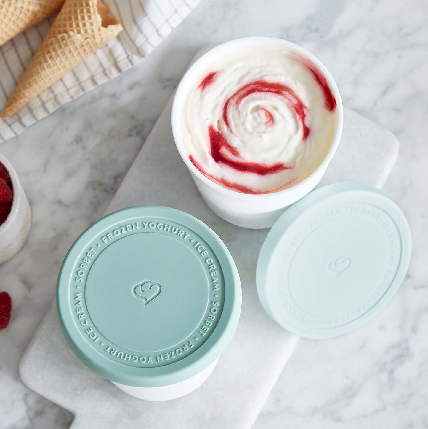 Eisbehälter-Set für Speiseeis, Mint
