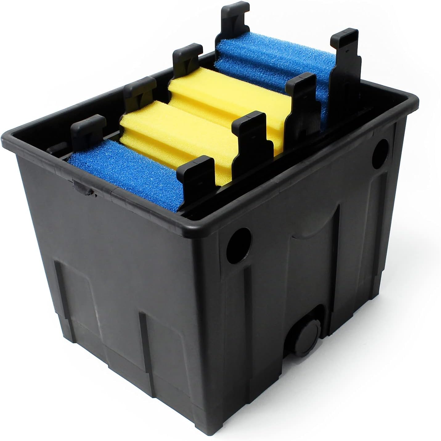 Teichfilter Komplettset mit Pumpe und UVC Klärer, CBF-350 filter+3600l/h pumpe+24W UVC lampe+5M Schlauch+Schlauchschellen