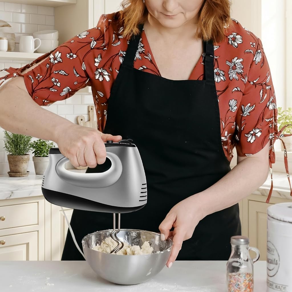 Handmixer Elektrisch mit 5 Geschwindigkeiten & Turbinenfunktion