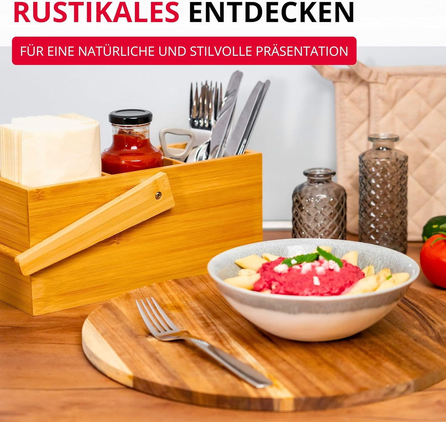 Küchen-Organizer Tapas u. Friends mit 3 Fächern, 3 Fächer