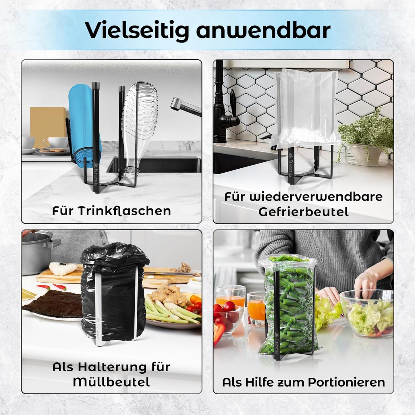 Flaschen Abtropfständer klappbar, Weiss