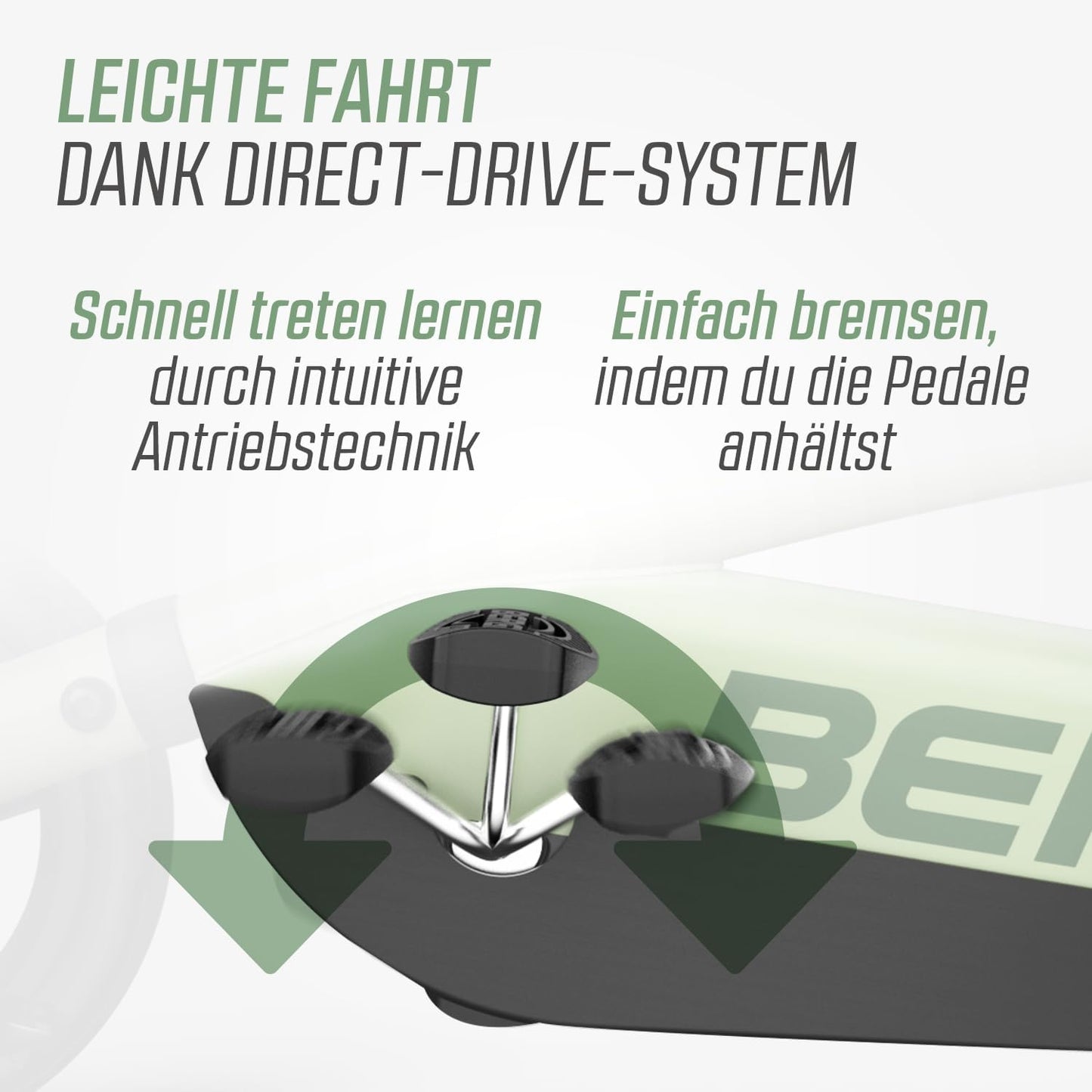 Kinder-Go-Kart Buzzy mit verstellbarem Lenker und Sitz, Green