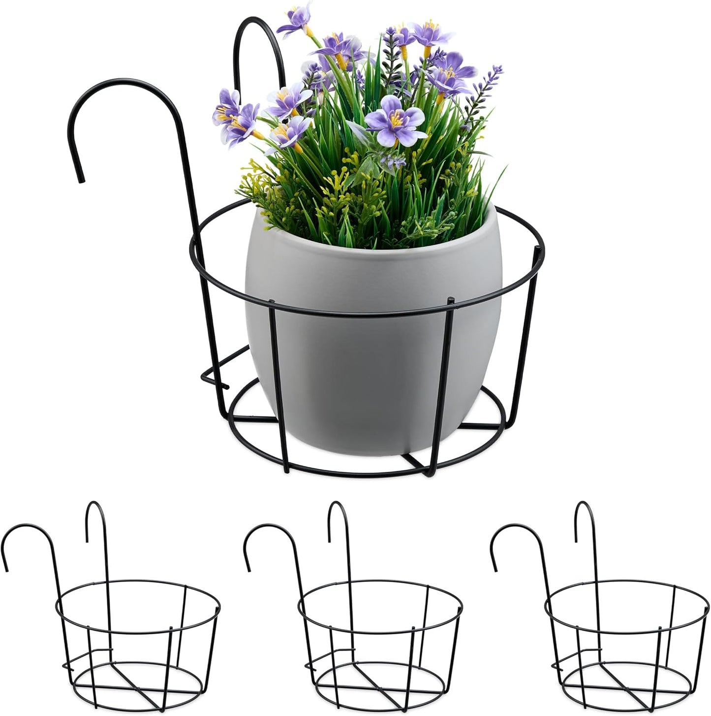 4x Blumentopfhalter