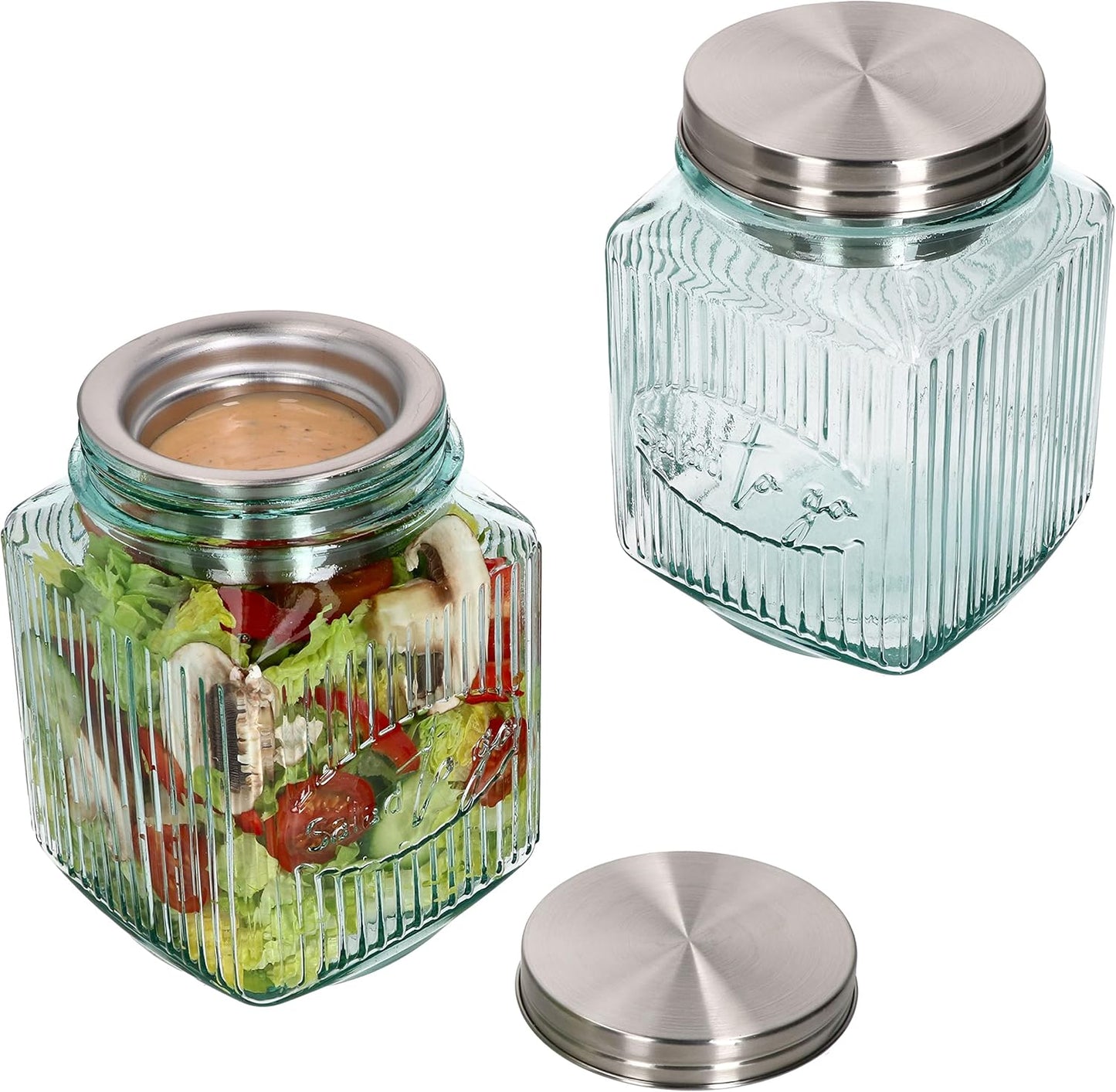 2-teiliges Salat to Go Vorratsglas-Set