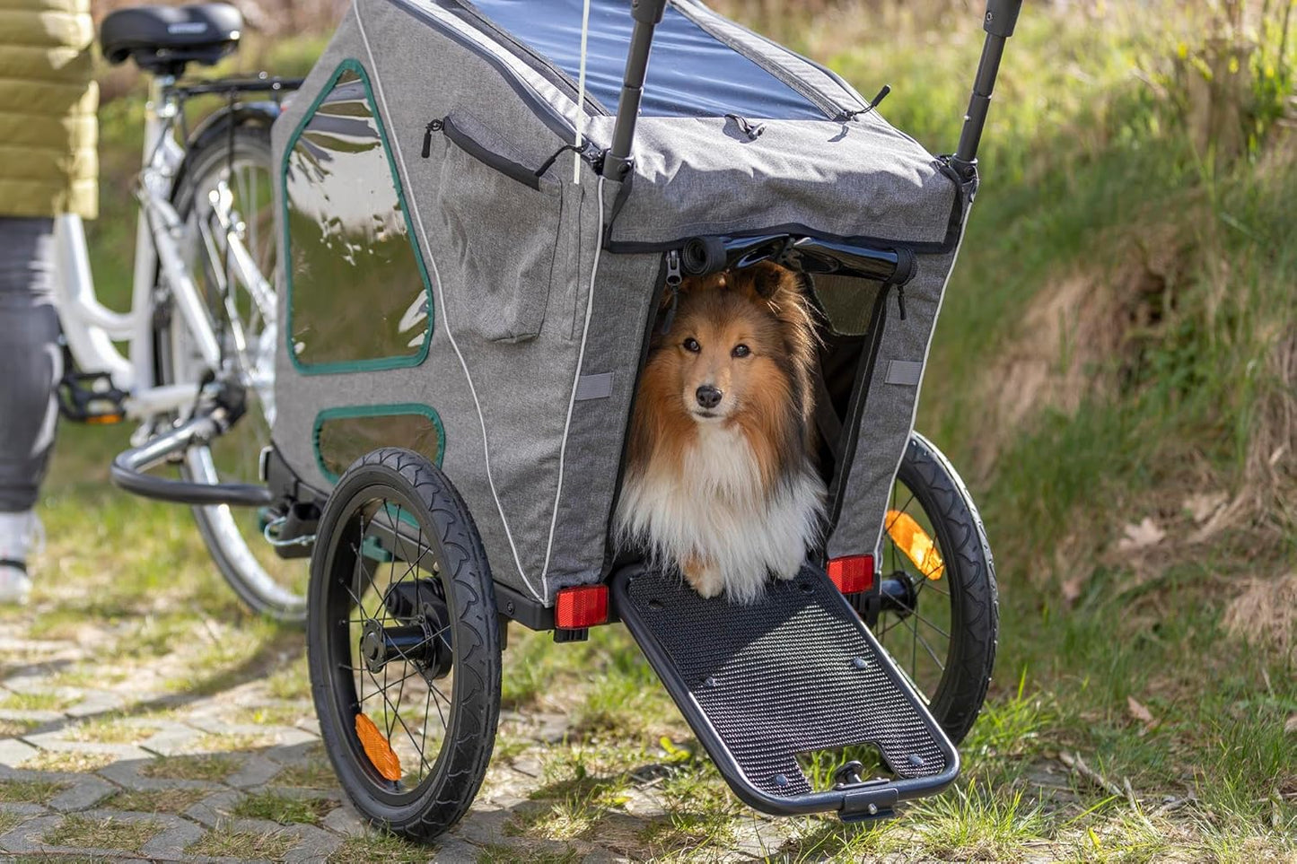 Veloanhänger mit Feststellbremse, 41 x 54 x 62 cm bis zu 25 kg