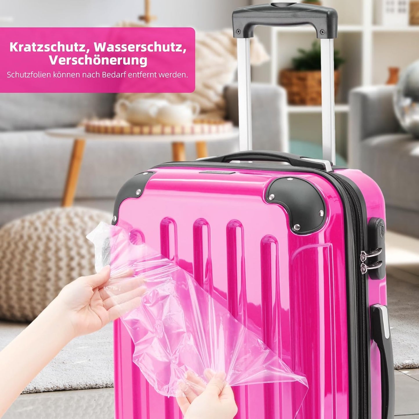 Hartschalenkoffer 2048, Pink / XL