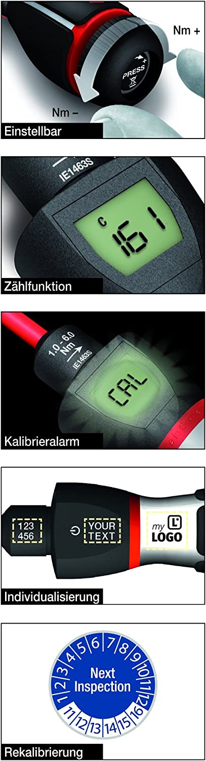 Drehmoment-Schraubendreher iTorque, 1,0 - 5,0 Nm