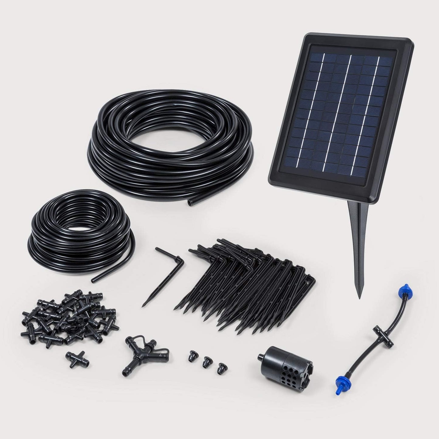 Solar-Bewässerungssystem für bis zu 40 Pflanzen, schwarz inkl. Solarpanel