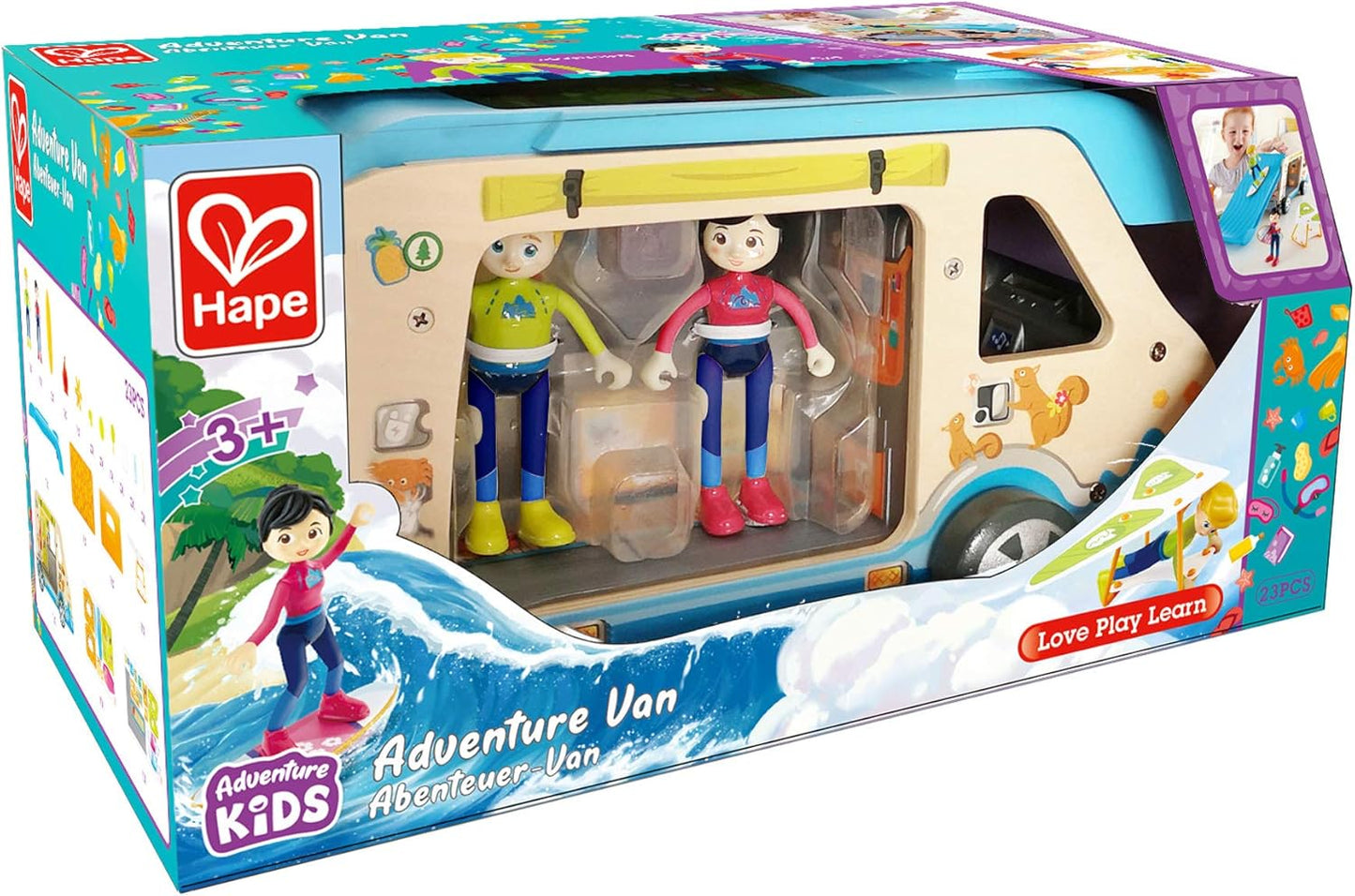 Aufklappbarer Abenteuer-Van mit Puppen & Zubehör