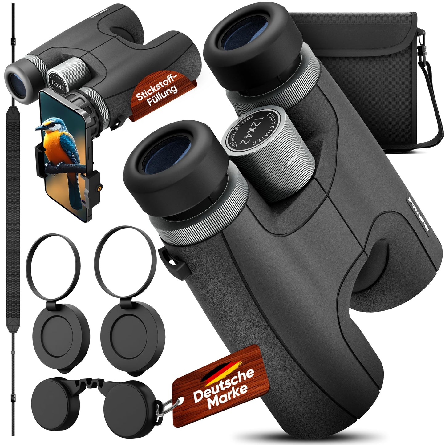 Fernglas mit Nitrogenfüllung, 12x42 Nitro