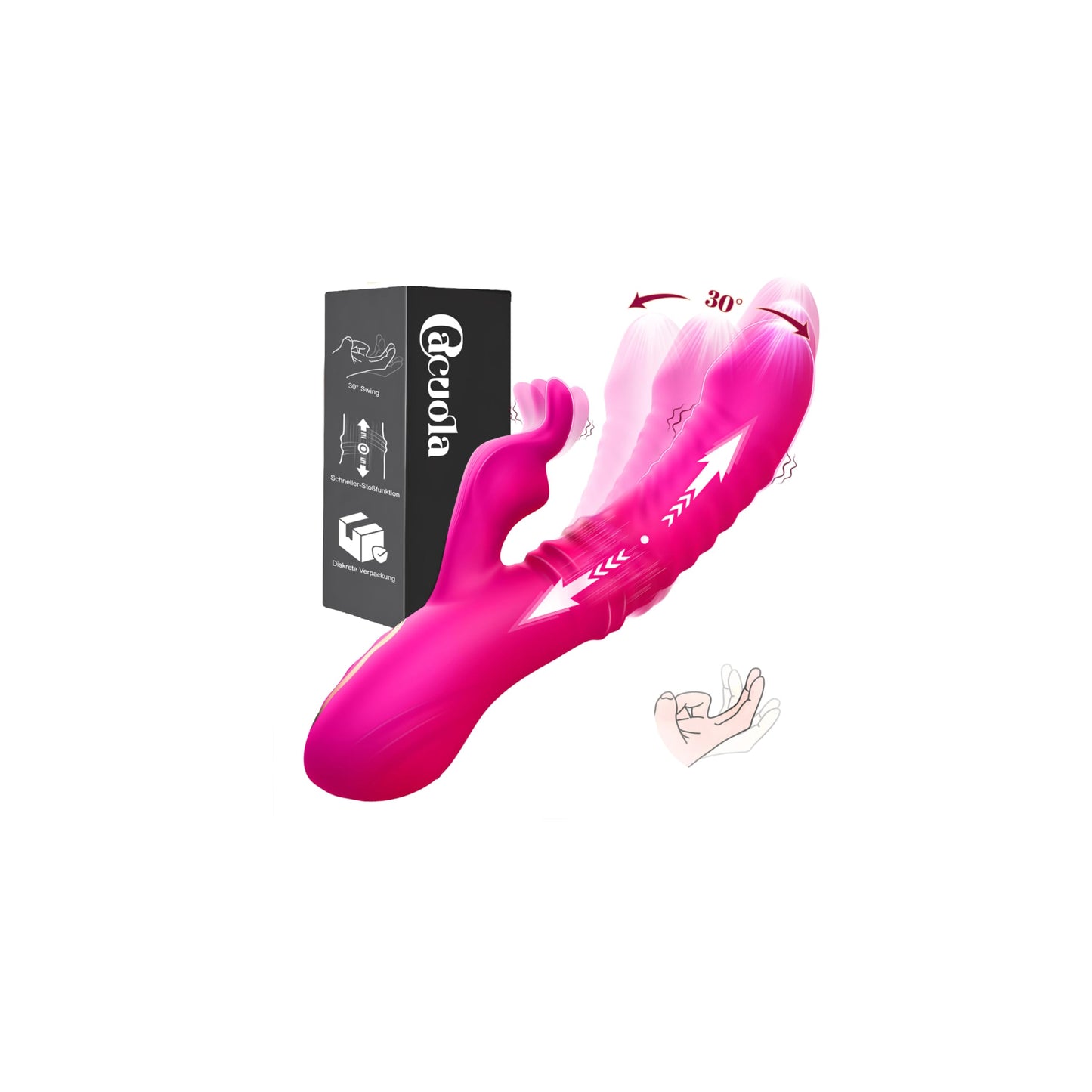 Vibratorenset mit Swing- und Stossfunktion, Rosarot unisize