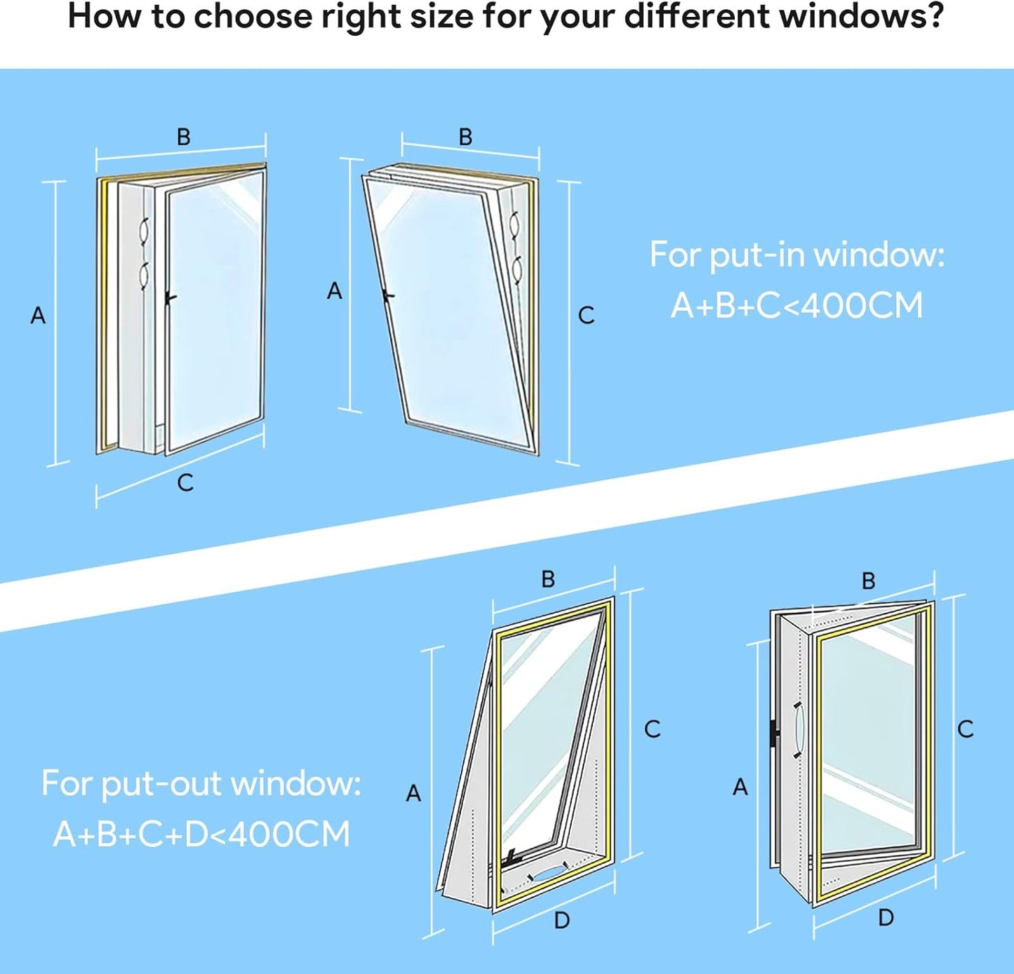 Fensterabdichtung für mobile Klimageräte (400 cm), 400CM