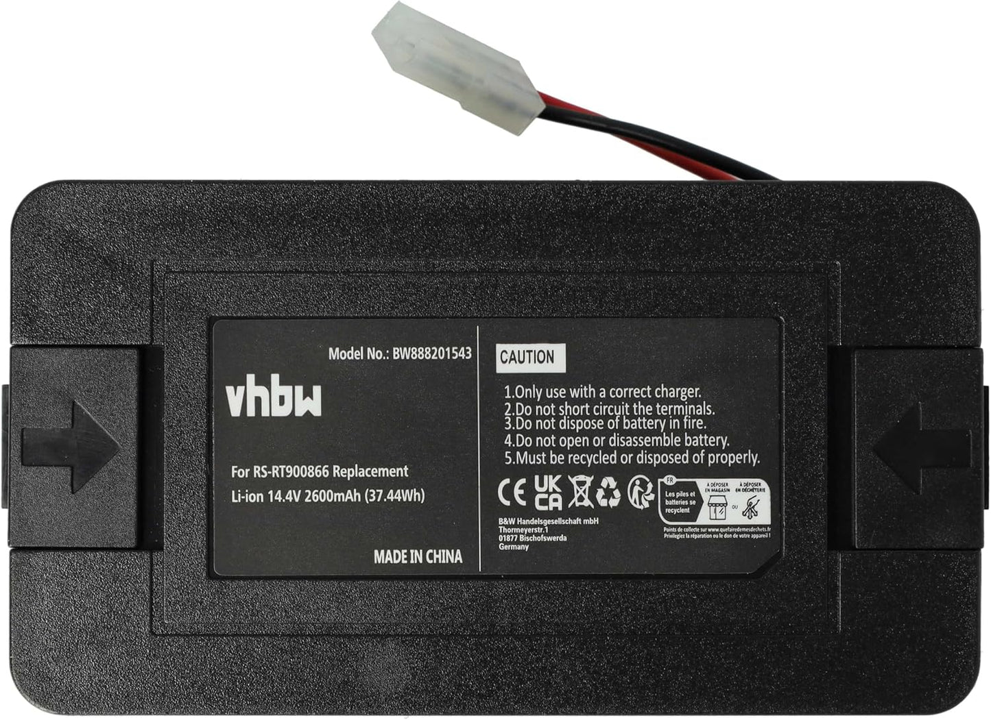 Ersatzakku für Rowenta RS-RT900866 Heimroboter (2600mAh, 14,4V)
