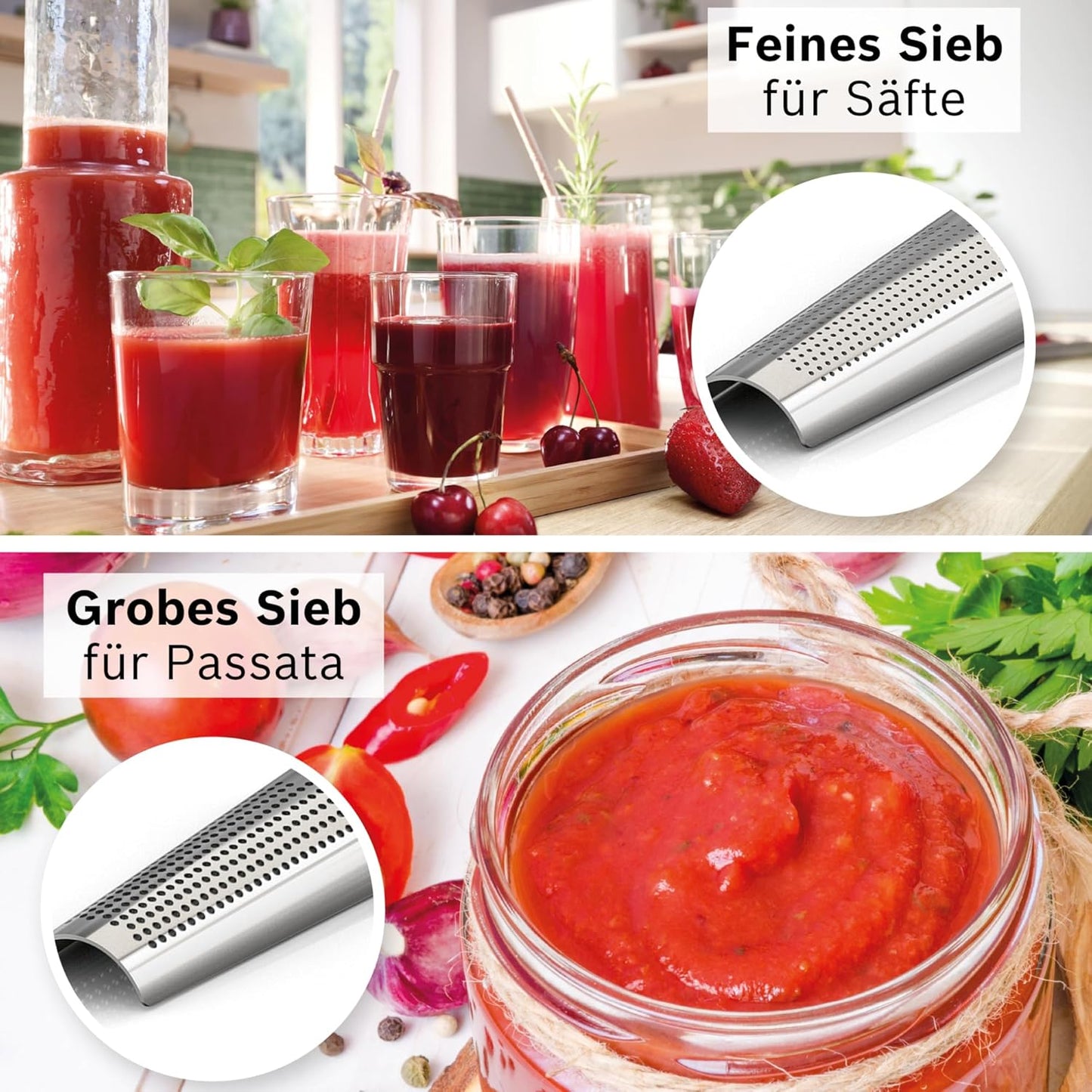 Saftpresse-Aufsatz für Fleischwolf Serie 4/6/8