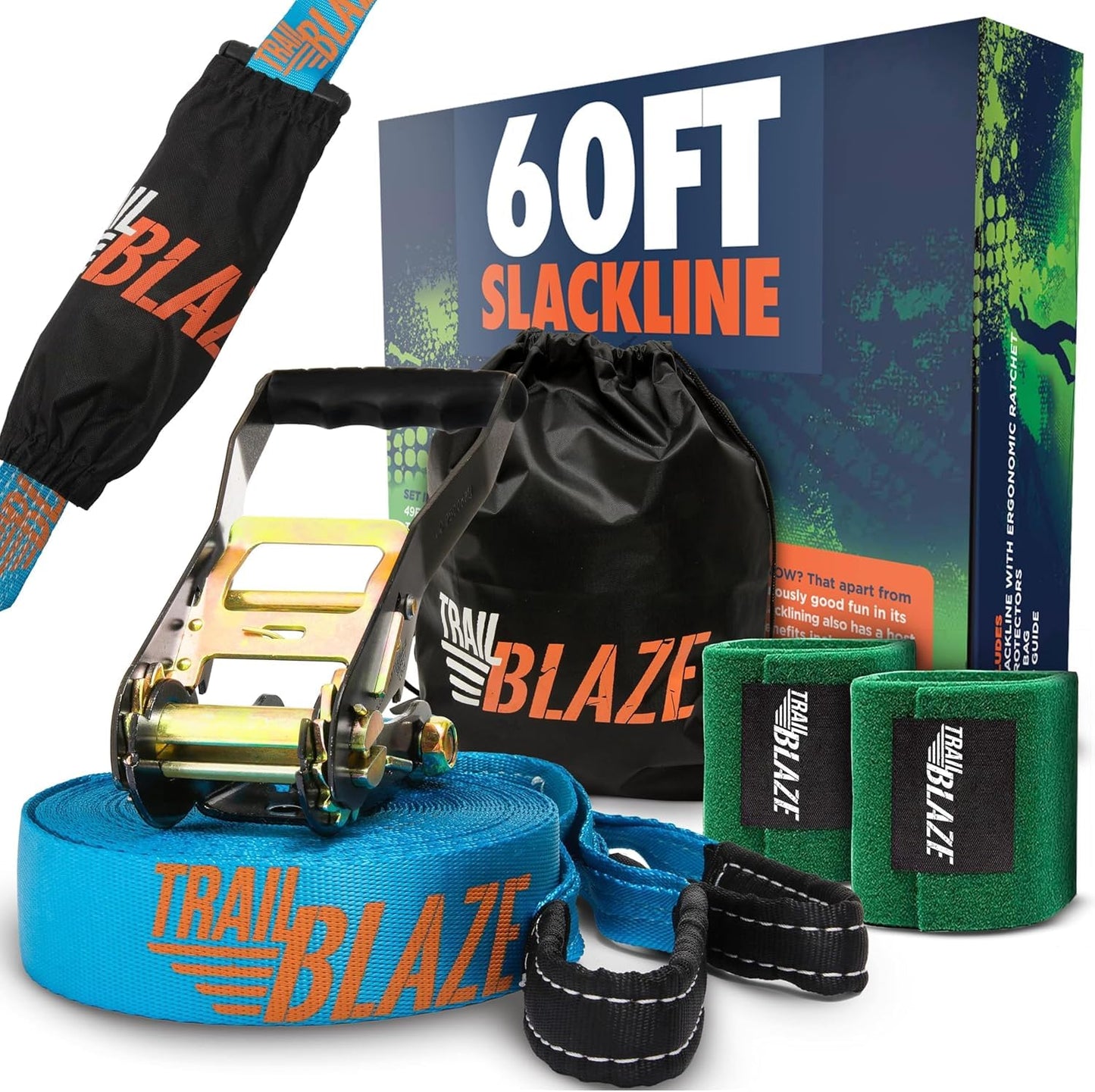 Slackline Komplett-Set für Anfänger, Slackline without Training Line