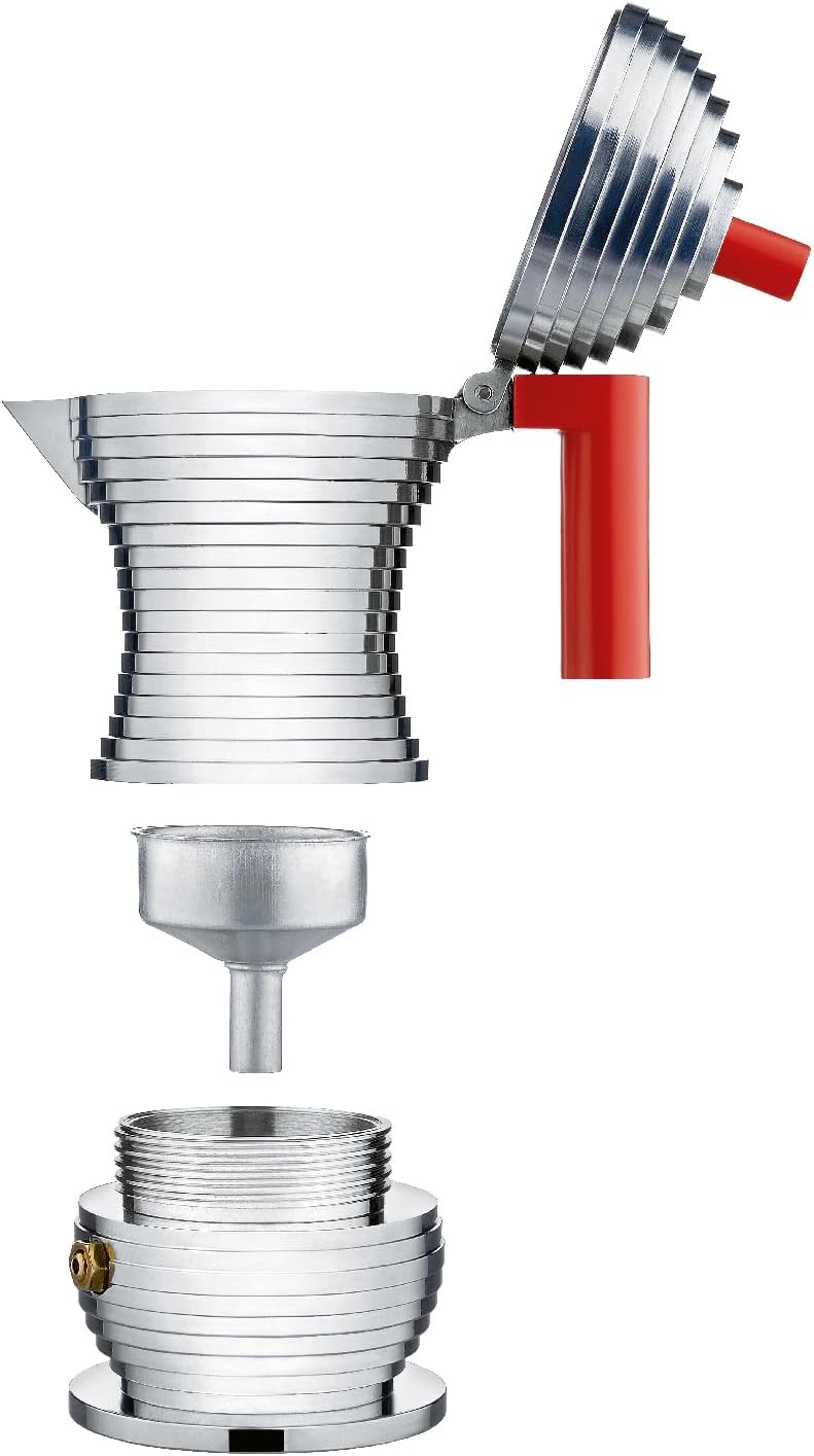 Kaffeekanne für 1 Tasse, Rot 7.5 x 10.5 x 13.5 cm für 1 Tasse