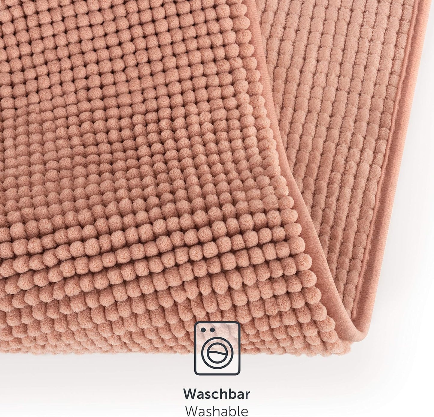 Badematte, 60x120 cm, Dusty Pink - Rosa 60 x 120 cm (Rechteckig)